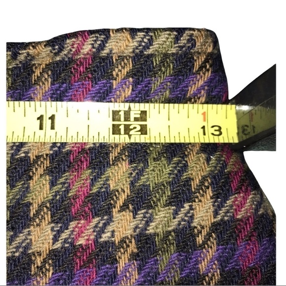 Vintage 100% Wool Tartan Plaid Pencil Skirt Size 4 - Picture 4 of 9